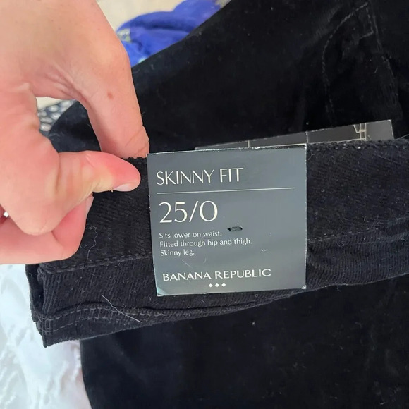Banana Republic Womens Black Skinny Fit Jeans 25/0 Dark Wash Stretch NWT - Picture 7 of 8